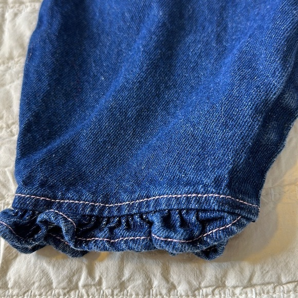 6M Vintage Jean jumper/romper baby girl princess - Picture 2 of 7